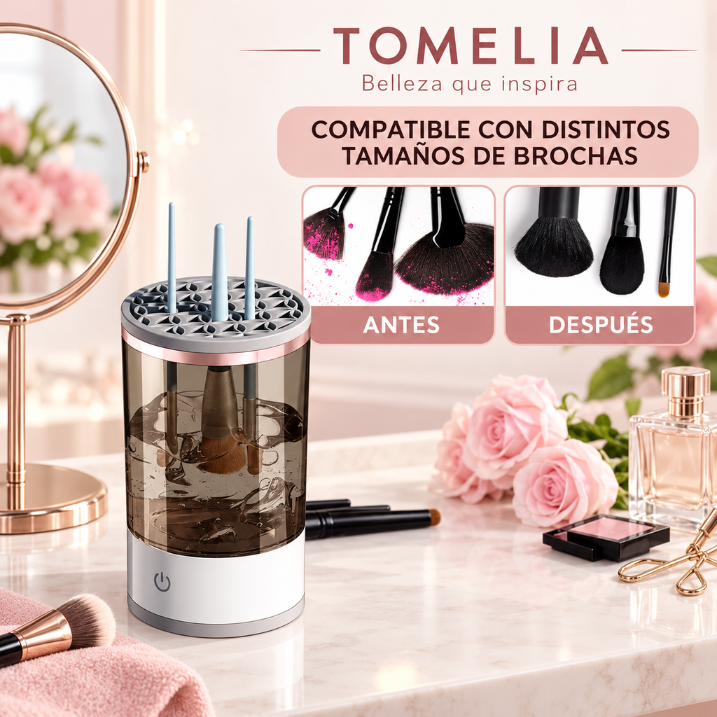 Limpiador Eléctrico de Brochas de Maquillaje