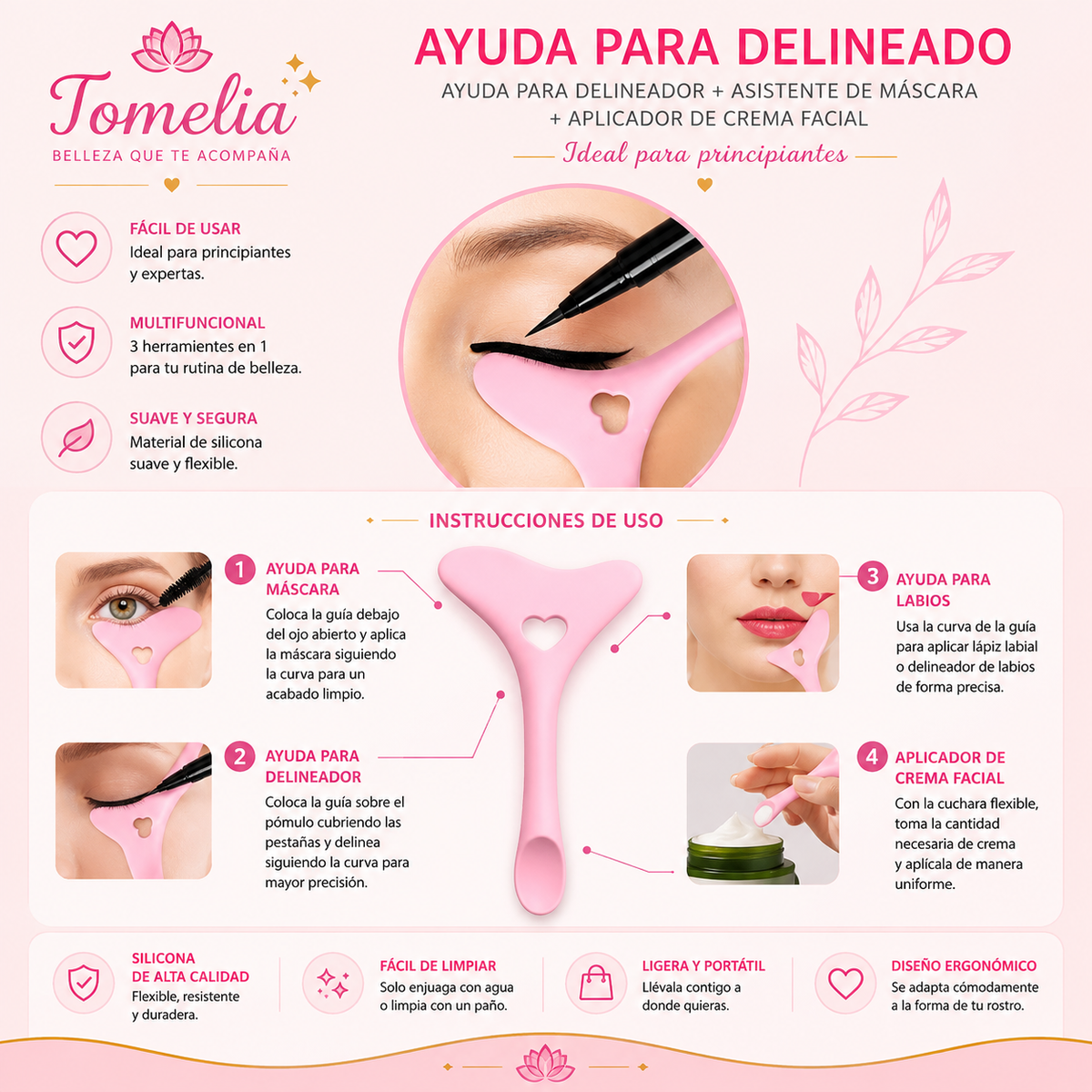 PerfectLine 5 en 1™ – Guía Multifuncional de Maquillaje