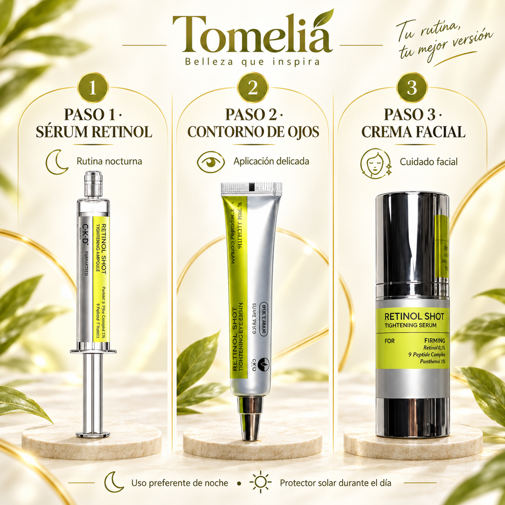 Pack Retinol Shot 3 piezas – Todo el Rostro y Contorno de ojos