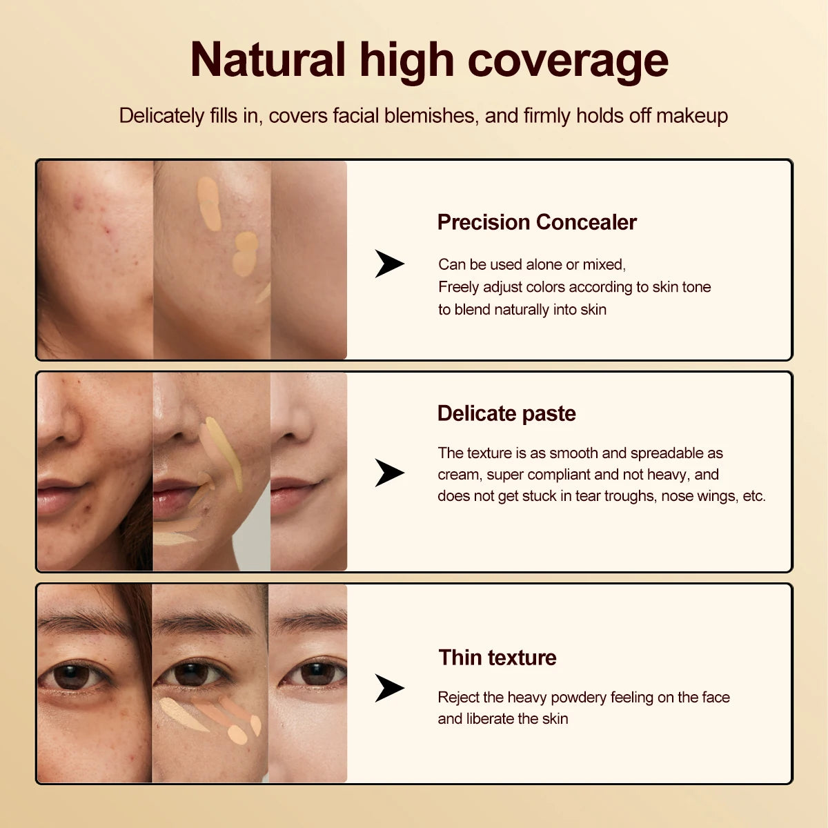 Paleta Correctora & Contorno 15 Tonos – Cobertura y Acabado Natural