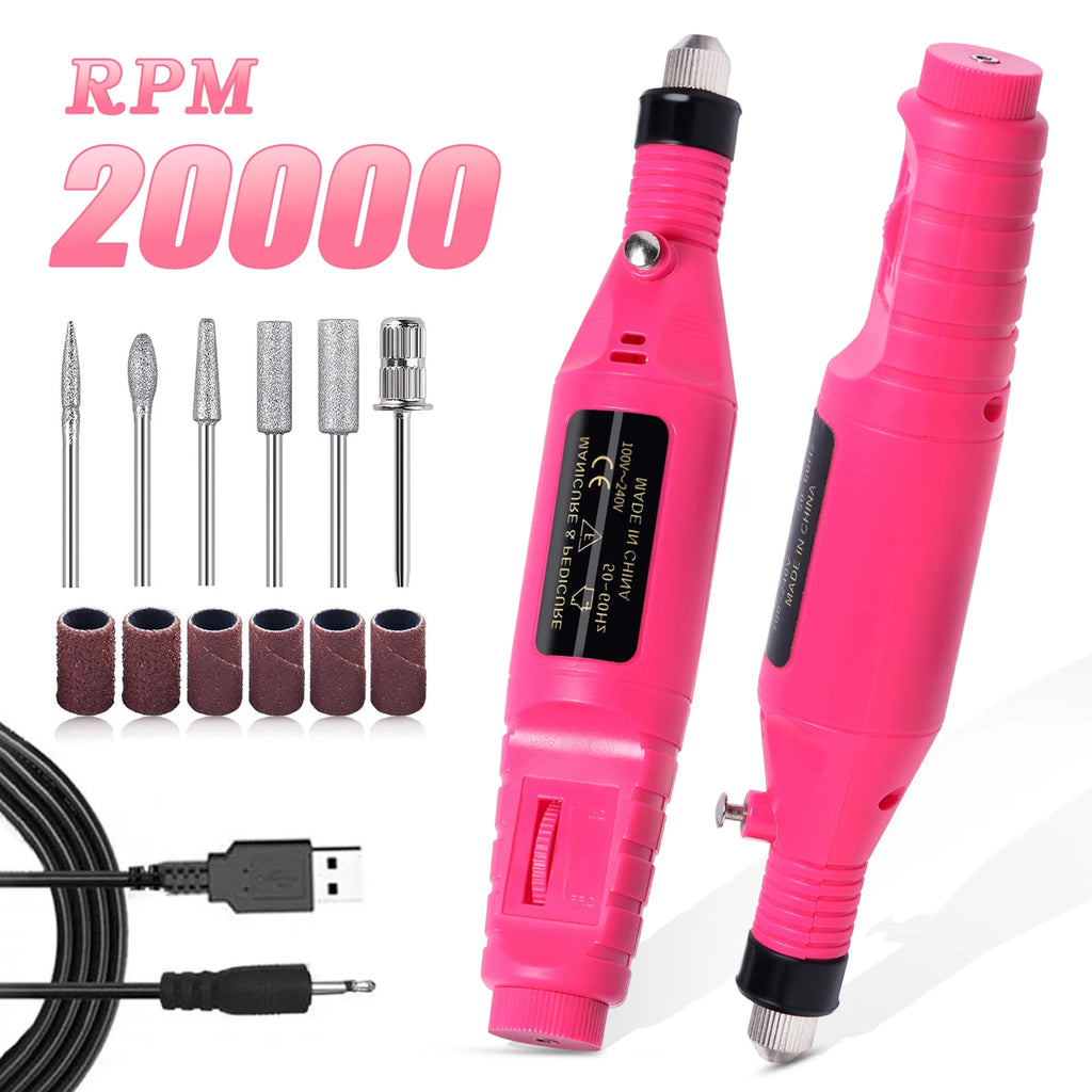 Torno Eléctrico Profesional para Uñas 20.000 RPM – Manicure en Casa